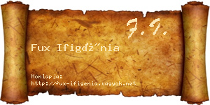 Fux Ifigénia névjegykártya